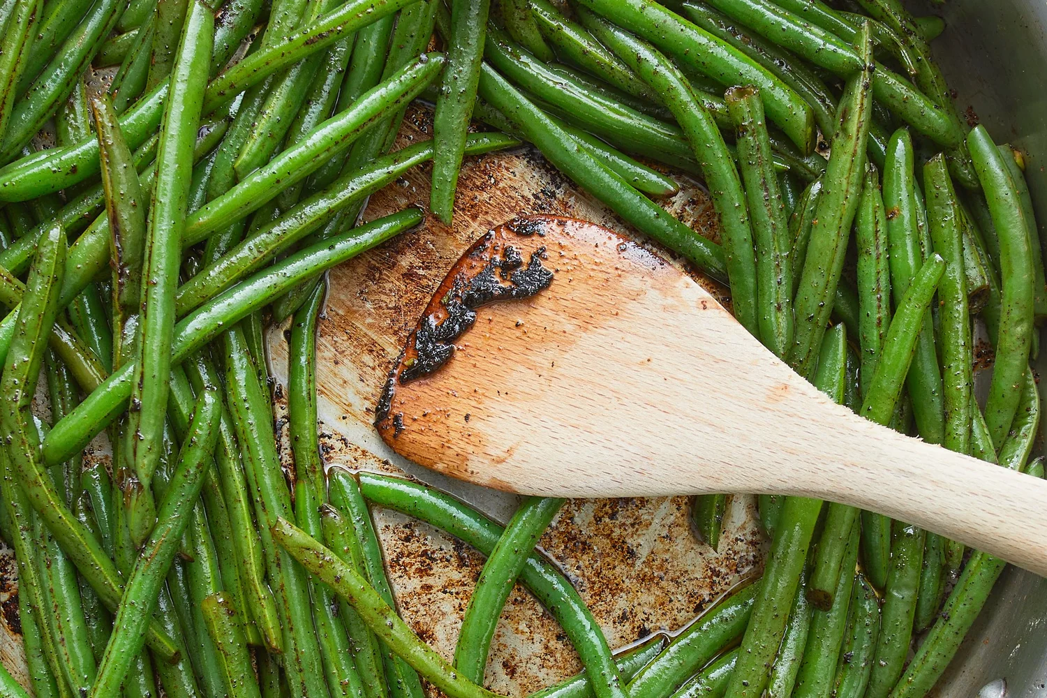 Pan fried green beans