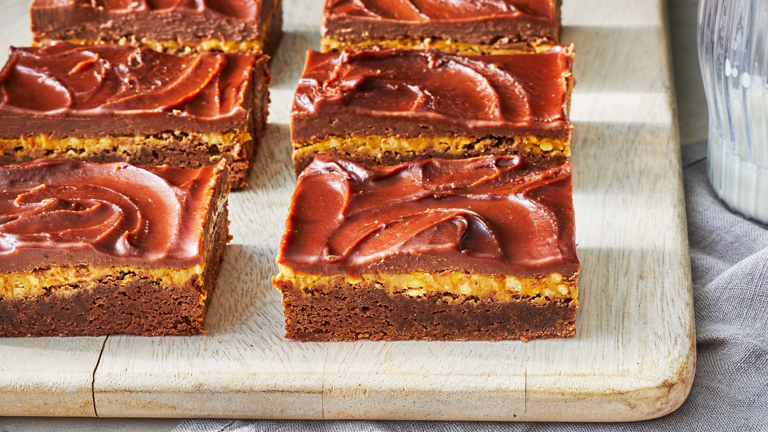 Frosted Peanut Butter Brownies